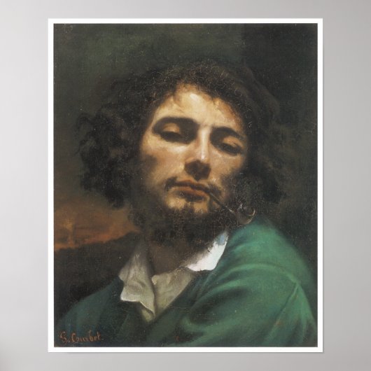 ポートレート・オブ・アーティスト、パイプを持つ男、1848-49 ポスター (正面)