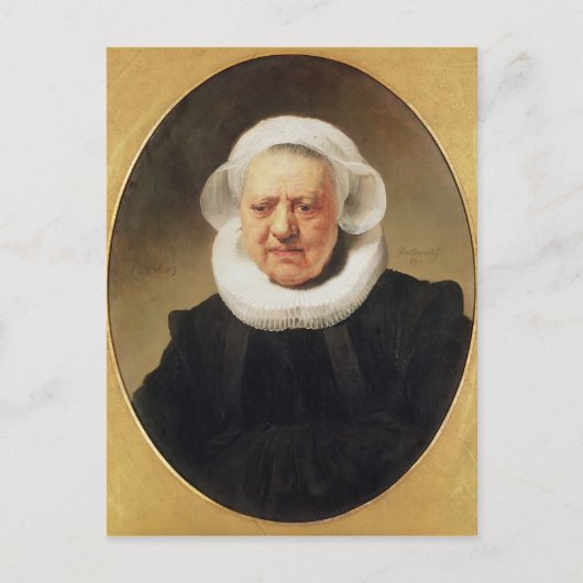 ポートレート・オブ・アechje Claesdar, 1634 ポストカード (正面)