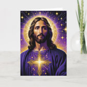 ポートレート・オブ・イエスキリスト・クリスマス カード (正面)
