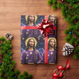 ポートレート・オブ・イエスキリスト・クリスマス ラッピングペーパー
