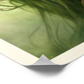 ポートレート・オブ・ウーマン・イン・グリーン・アイルランドケルト結び目模様 ポスター (角)