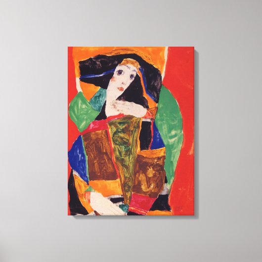 「ポートレート・オブ・ウーマン」イーゴン・シエレ キャンバスプリント (正面)