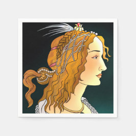 ポートレート・オブ・ウーマン・ナプキン スタンダードカクテルナプキン