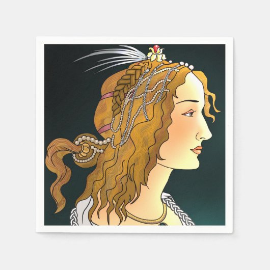 ポートレート・オブ・ウーマン・ナプキン スタンダードカクテルナプキン (正面)