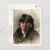 ポートレート・オブ・ウーマン、ヴァン・ゴッホファインアート絵画 ポストカード (正面/裏面)