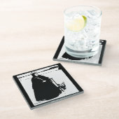 ポートレート・オブ・クイーンビクトリア&ヨークシャーテリアドッグ ガラスコースター (アングル)