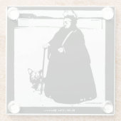 ポートレート・オブ・クイーンビクトリア&ヨークシャーテリアドッグ ガラスコースター (裏面)