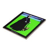 ポートレート・オブ・クイーンビクトリア&ヨークシャーテリアドッグ タイル (側面)