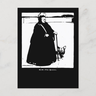 ポートレート・オブ・クイーンビクトリア&ヨークシャーテリアドッグ ポストカード