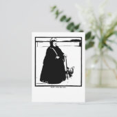 ポートレート・オブ・クイーンビクトリア&ヨークシャーテリアドッグ ポストカード (スタンド正面)