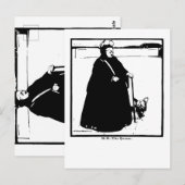 ポートレート・オブ・クイーンビクトリア&ヨークシャーテリアドッグ ポストカード (正面/裏面)