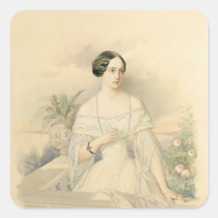 ポートレート・オブ・グランド・デュチェス・オルガ・ニコラエヴナ, 1846 スクエアシール