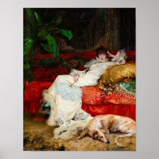 ポートレート・オブ・サラ・ベルナルト・バイ・ジョルジュ・クレイリン ポスター (正面)