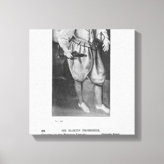 ポートレート・オブ・サー・マーティン・フロビシャー キャンバスプリント (正面)