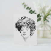 ポートレート・オブ・ザ・ギブソン・ガール， 1900 ポストカード (スタンド正面)