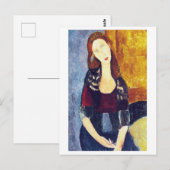 ポートレート・オブ・ジャンヌ・ヘブテルヌ，モディリアーニ ポストカード (正面/裏面)