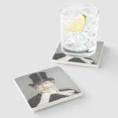 ポートレート・オブ・ジュゼッペ・ヴェルディイタリアン・オペラ作曲家 ストーンコースター (横)