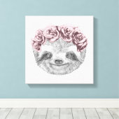 ポートレート・オブ・スロス |フローラヘッドリース キャンバスプリント (インサイチュ (ウッドフロア))