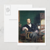 ポートレート・オブ・チャールズ・ディケンズ(油・オン・キャンバス) ポストカード (正面/裏面)