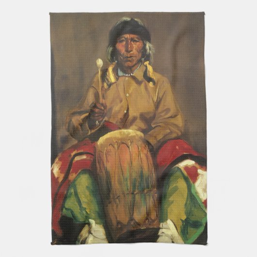 ポートレート・オブ・ディグイト・ロイバルbyロバート・アンリ キッチンタオル (縦)