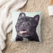 ポートレート·オブ·ハッピー·ブルドフランスのッグ クッション (ブランケット)