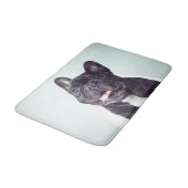 ポートレート·オブ·ハッピー·ブルドフランスのッグ バスマット (アングル)