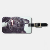 ポートレート·オブ·ハッピー·ブルドフランスのッグ ラゲッジタグ (正面横)