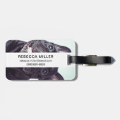 ポートレート·オブ·ハッピー·ブルドフランスのッグ ラゲッジタグ (裏面横)