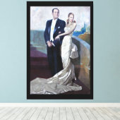 ポートレート・オブ・フアン・ドミンゴ・ペロンとエヴァ・デュアルテ キャンバスプリント (インサイチュ (ウッドフロア))