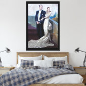 ポートレート・オブ・フアン・ドミンゴ・ペロンとエヴァ・デュアルテ キャンバスプリント (インサイチュ (寝室))
