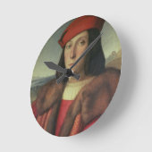 ポートレート・オブ・フランチェスコ・デラ・ロヴェレ ラウンド壁時計 (傾斜)