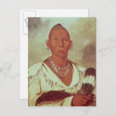 ポートレート・オブ・ブラック・ホーク、インディアン・チーフ ポストカード (正面/裏面)