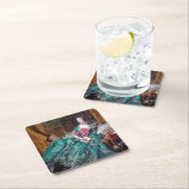 ポートレート・オブ・マダムポンパドゥール、ブーチャー スクエアペーパーコースター (インサイチュ)