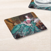 ポートレート・オブ・マダムポンパドゥール、ブーチャー スクエアペーパーコースター (アングル)