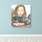 ポートレート・オブ・マリー(かわいい少女) キャンバスプリント (インサイチュ (ウッドフロア))
