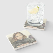 ポートレート・オブ・マリー（かわいい少女） ストーンコースター (横)