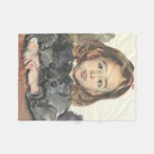 ポートレート・オブ・マリー(かわいい少女) フリースブランケット (正面(横))