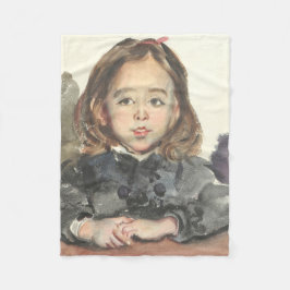 ポートレート・オブ・マリー（かわいい少女） フリースブランケット