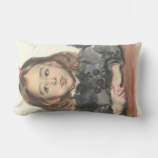 ポートレート・オブ・マリー（かわいい少女） ランバークッション (正面)