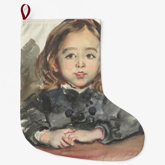 ポートレート・オブ・マリー(かわいい少女) ラージクリスマスストッキング (正面)