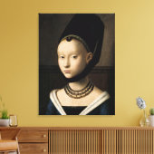 ポートレート・オブ・ヤング・ガール（クライストス） 1465年～1470年 キャンバスプリント (インサイチュ (リビング))