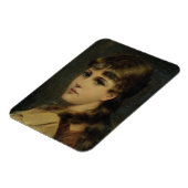 ポートレート・オブ・ヤング・ガール(油・オン・パネル) マグネット (左側)