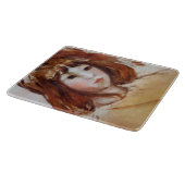 ポートレート・オブ・ヤング・ガール(by Berthe Morisot) カッティングボード (角)