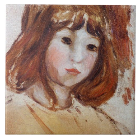 ポートレート・オブ・ヤング・ガール(by Berthe Morisot) タイル (正面)