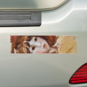 ポートレート・オブ・ヤング・ガール(by Berthe Morisot) バンパーステッカー (車上)