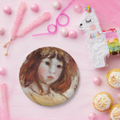 ポートレート・オブ・ヤング・ガール(by Berthe Morisot) ペーパープレート (パーティー)