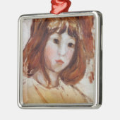 ポートレート・オブ・ヤング・ガール(by Berthe Morisot) メタルオーナメント (左)
