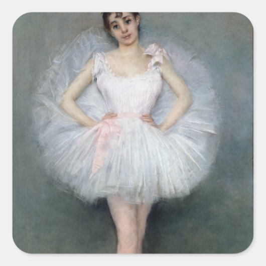 ポートレート・オブ・ヤング・バレリーナ スクエアシール (正面)