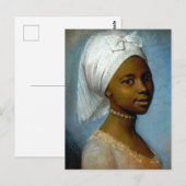 ポートレート・オブ・ヤング・ブラック・ウーマンクラシック・アート ポストカード (正面/裏面)