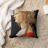 ポートレート・オブ・レディ・サンドロ・ボッティチェリ クッション (ブランケット)